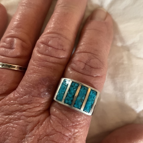 Jewelry - STERLING SILVER INLAID TURQUOISE RING